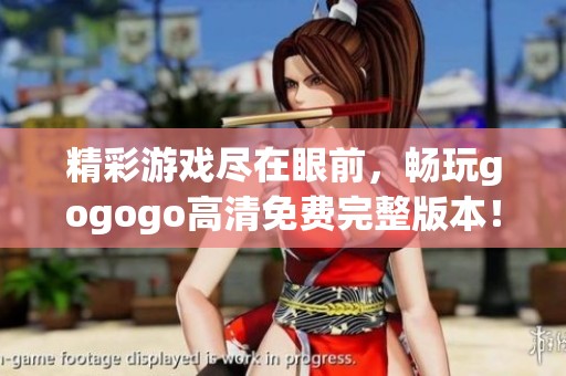 精彩游戏尽在眼前，畅玩gogogo高清免费完整版本！