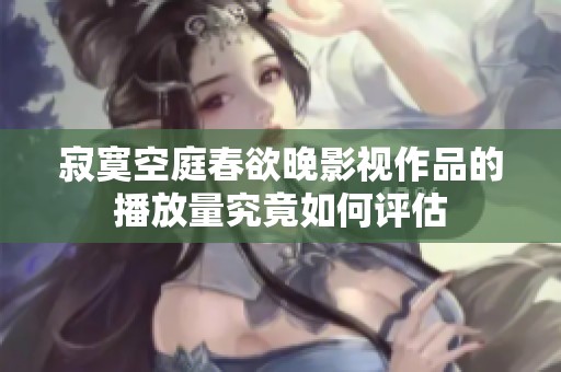 寂寞空庭春欲晚影视作品的播放量究竟如何评估