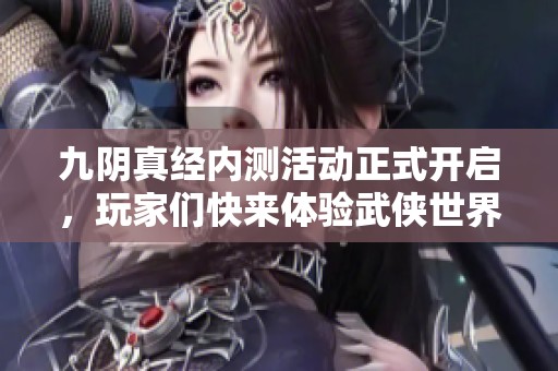 九阴真经内测活动正式开启，玩家们快来体验武侠世界！