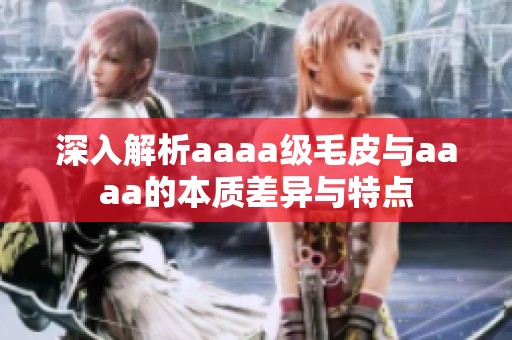 深入解析aaaa级毛皮与aaaa的本质差异与特点