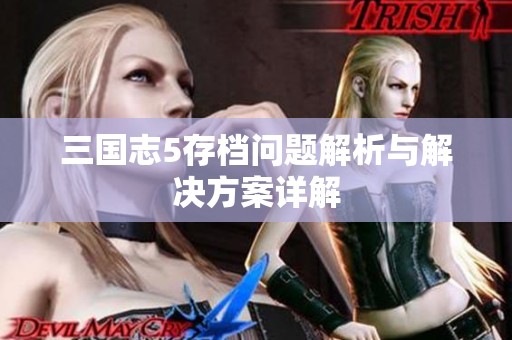 三国志5存档问题解析与解决方案详解
