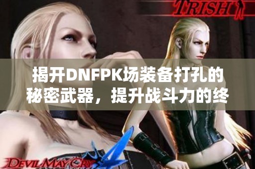揭开DNFPK场装备打孔的秘密武器，提升战斗力的终极攻略