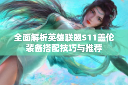 全面解析英雄联盟S11盖伦装备搭配技巧与推荐
