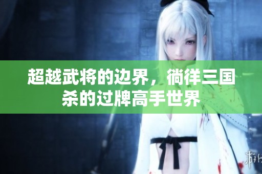 超越武将的边界，徜徉三国杀的过牌高手世界