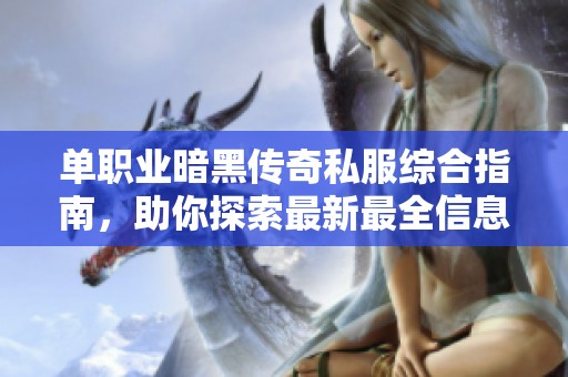 单职业暗黑传奇私服综合指南，助你探索最新最全信息