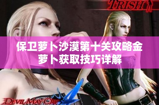 保卫萝卜沙漠第十关攻略金萝卜获取技巧详解