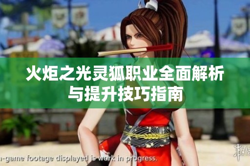 火炬之光灵狐职业全面解析与提升技巧指南