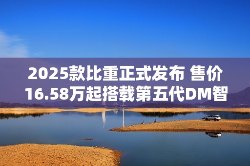 2025款比重正式发布 售价16.58万起搭载第五代DM智驾技术