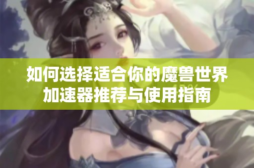 如何选择适合你的魔兽世界加速器推荐与使用指南