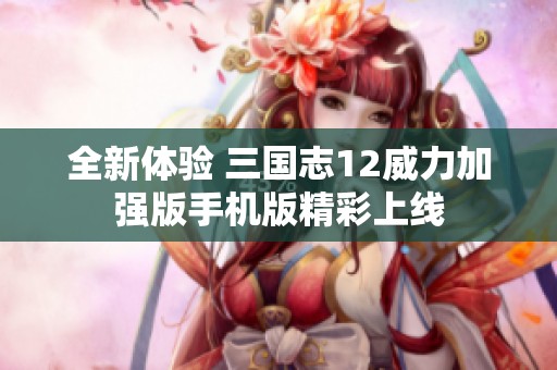 全新体验 三国志12威力加强版手机版精彩上线