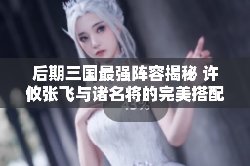 后期三国最强阵容揭秘 许攸张飞与诸名将的完美搭配