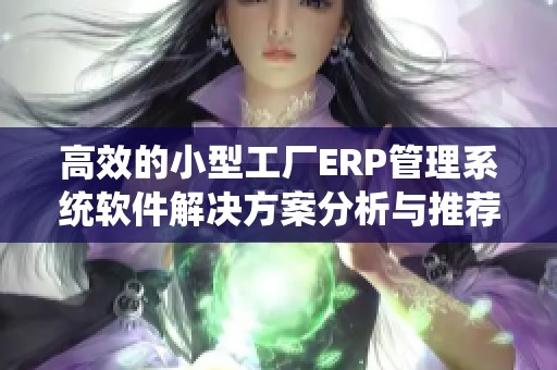 高效的小型工厂ERP管理系统软件解决方案分析与推荐