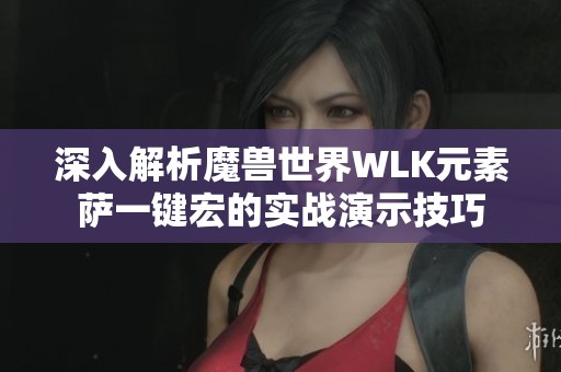 深入解析魔兽世界WLK元素萨一键宏的实战演示技巧