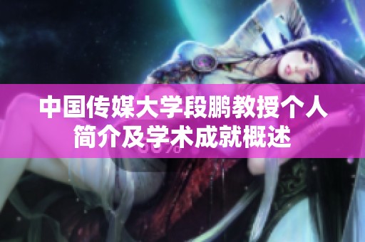 中国传媒大学段鹏教授个人简介及学术成就概述