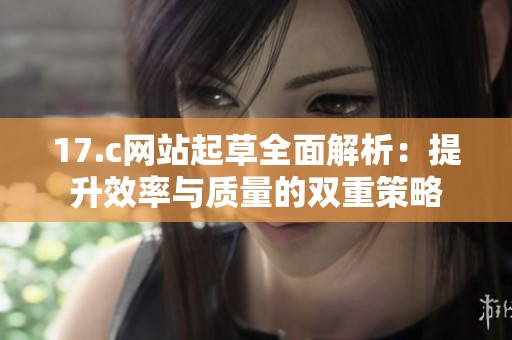 17.c网站起草全面解析：提升效率与质量的双重策略