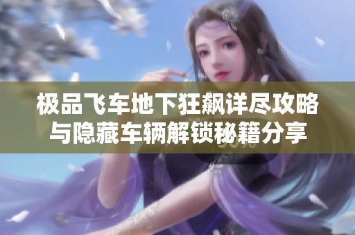 极品飞车地下狂飙详尽攻略与隐藏车辆解锁秘籍分享