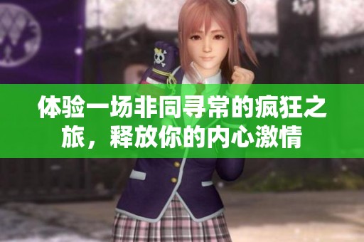 体验一场非同寻常的疯狂之旅，释放你的内心激情