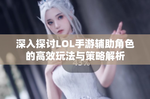 深入探讨LOL手游辅助角色的高效玩法与策略解析