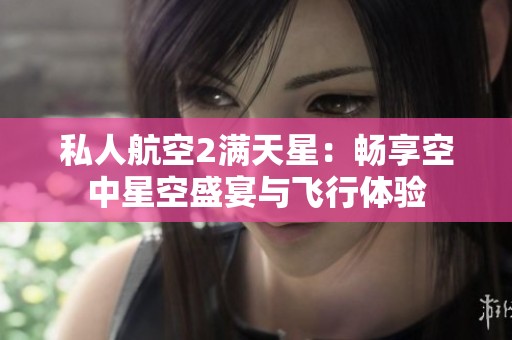 私人航空2满天星：畅享空中星空盛宴与飞行体验