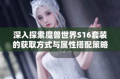 深入探索魔兽世界S16套装的获取方式与属性搭配策略