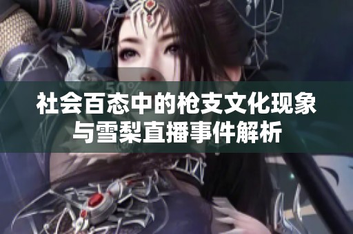 社会百态中的枪支文化现象与雪梨直播事件解析