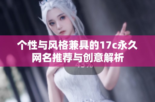 个性与风格兼具的17c永久网名推荐与创意解析