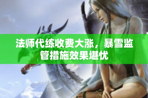 法师代练收费大涨，暴雪监管措施效果堪忧