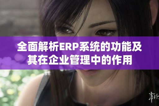 全面解析ERP系统的功能及其在企业管理中的作用