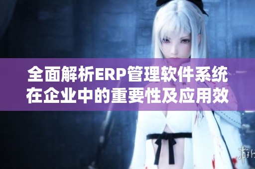 全面解析ERP管理软件系统在企业中的重要性及应用效果