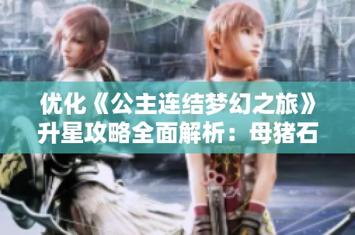 优化《公主连结梦幻之旅》升星攻略全面解析：母猪石消耗数量详解与实用指南