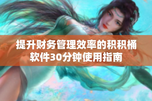 提升财务管理效率的积积桶软件30分钟使用指南