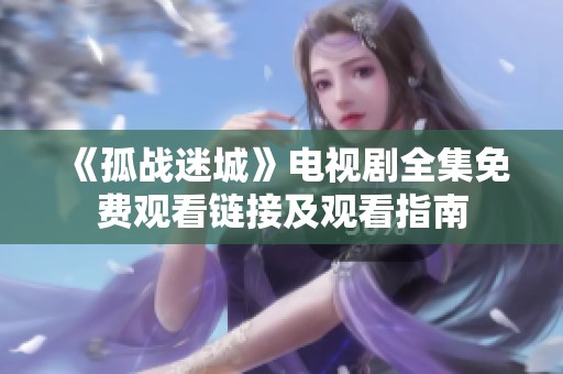 《孤战迷城》电视剧全集免费观看链接及观看指南