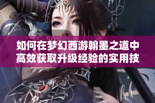 如何在梦幻西游翰墨之道中高效获取升级经验的实用技巧与攻略