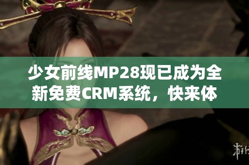 少女前线MP28现已成为全新免费CRM系统，快来体验！