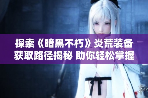 探索《暗黑不朽》炎荒装备获取路径揭秘 助你轻松掌握装备预设技巧