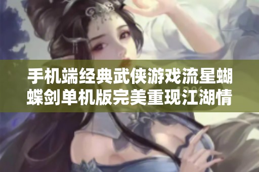 手机端经典武侠游戏流星蝴蝶剑单机版完美重现江湖情怀，畅享绝妙战斗体验