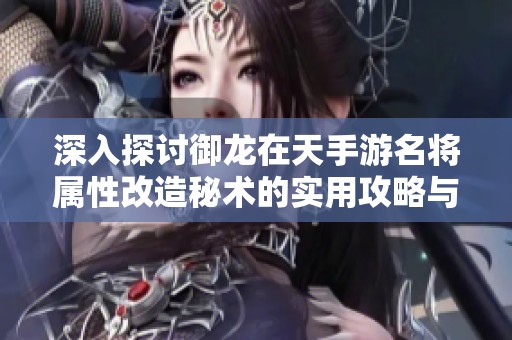 深入探讨御龙在天手游名将属性改造秘术的实用攻略与最佳实践