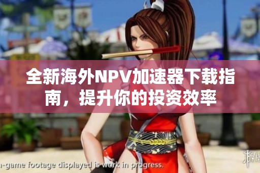 全新海外NPV加速器下载指南，提升你的投资效率