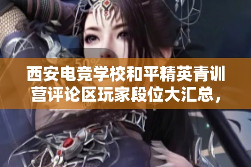 西安电竞学校和平精英青训营评论区玩家段位大汇总，快来分享你的战斗经历