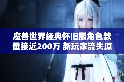 魔兽世界经典怀旧服角色数量接近200万 新玩家流失原因深度分析