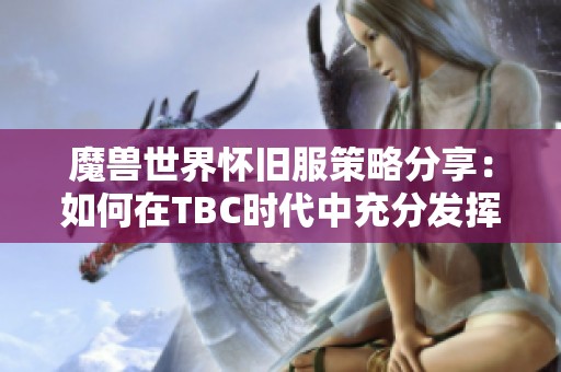魔兽世界怀旧服策略分享：如何在TBC时代中充分发挥防骑的优势征服斯坦索姆副本