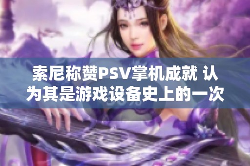 索尼称赞PSV掌机成就 认为其是游戏设备史上的一次重大进化与飞跃