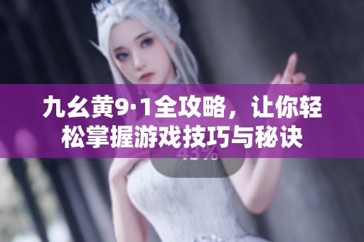 九幺黄9·1全攻略，让你轻松掌握游戏技巧与秘诀