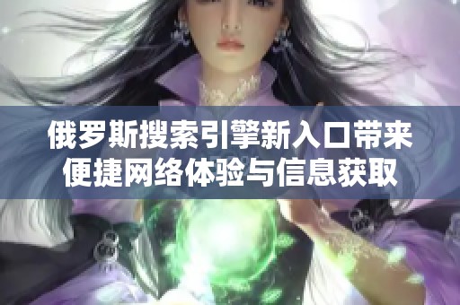 俄罗斯搜索引擎新入口带来便捷网络体验与信息获取
