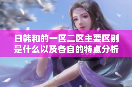 日韩和的一区二区主要区别是什么以及各自的特点分析