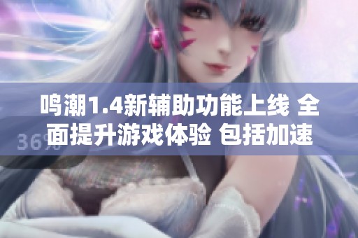 鸣潮1.4新辅助功能上线 全面提升游戏体验 包括加速 秒杀 瞬移及自动解密等实用工具