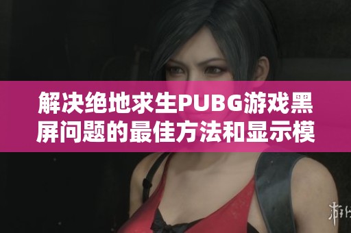 解决绝地求生PUBG游戏黑屏问题的最佳方法和显示模式调整技巧