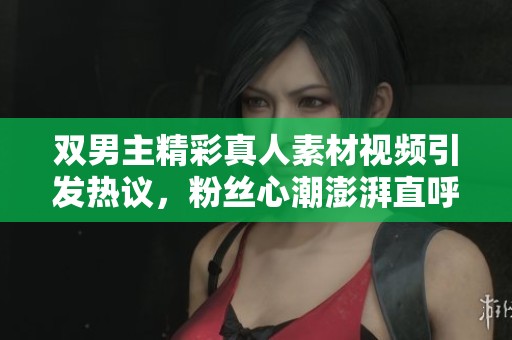双男主精彩真人素材视频引发热议，粉丝心潮澎湃直呼过瘾