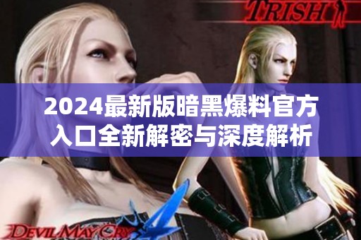2024最新版暗黑爆料官方入口全新解密与深度解析