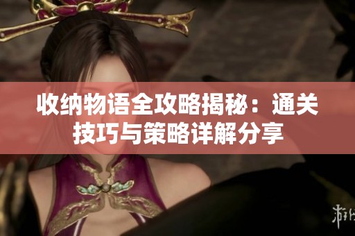收纳物语全攻略揭秘：通关技巧与策略详解分享